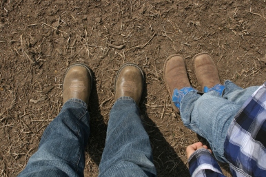 Wyatt and I wore our boots.